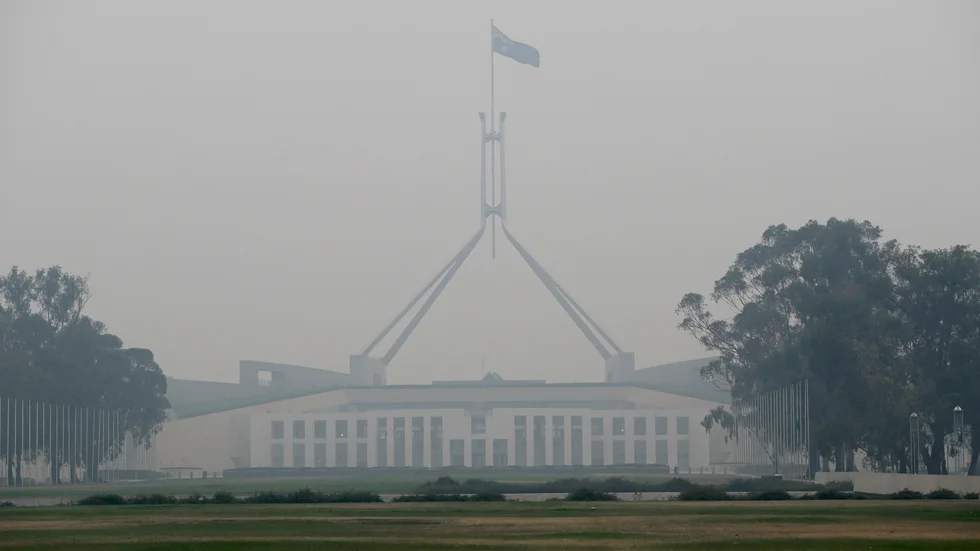 En kvinna uppger att hon våldtogs inne i Australiens parlamentshus 2019. Arkivbild.