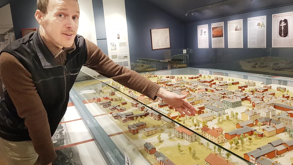 Museipedagogen Morgan Stenberg har alltid haft ett historieintresse. "Jobbet på Piteå Museum passar mig perfekt", säger han. (Arkivbild)