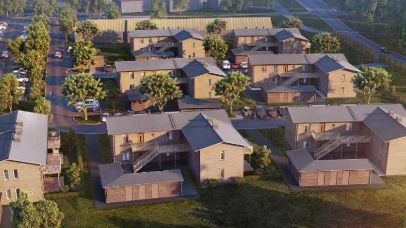 Enligt ett detaljplaneförslag ska 35 nya bostäder byggas i Albylund enligt Peabs koncept "gårdshem".