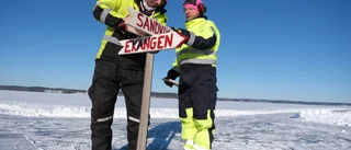 BILDEXTRA: Succé för plogade isbanan på Roxen