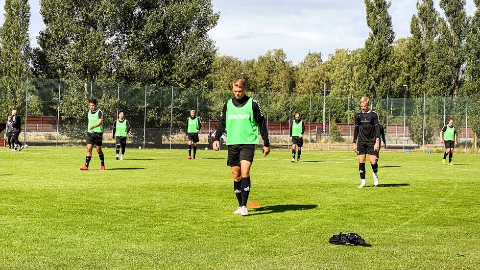 Elias Andersson under fredagens Siriusträning.