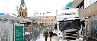 Bygget på Ågatan drabbar handlarna