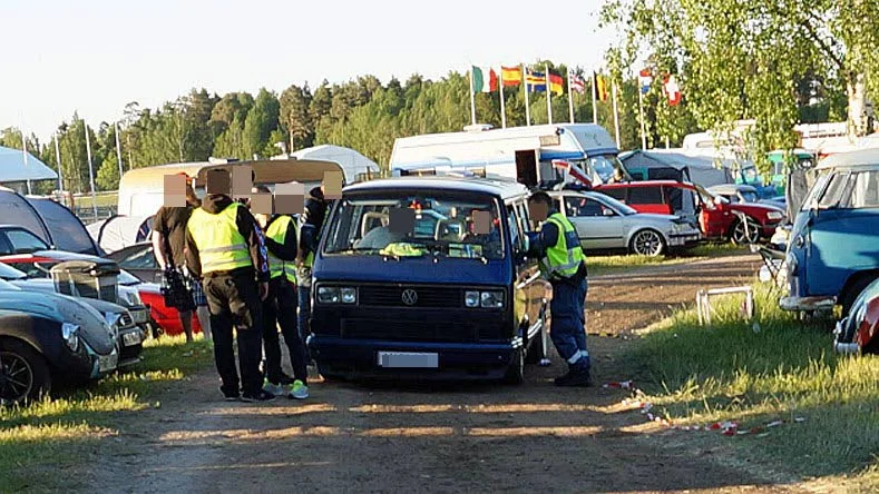 Stoppad. En bild från den aktuella händelsen på Mantorp park den 6 juni i år.