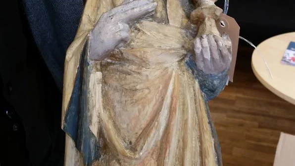 Välbevarad klenod. Skulpturen som föreställer aposteln Johannes är nu tillbaka i Sverige.