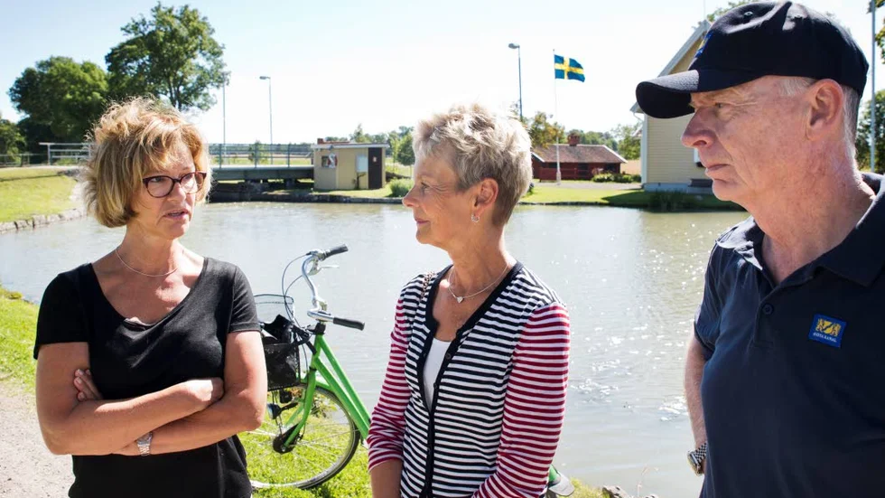 Eva Lindström, statssekreterare, besökte kanalen med Elisabeth Nilsson och Anders Donlau.