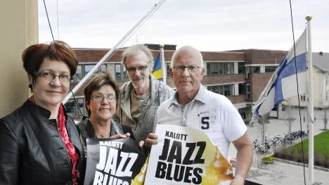 Helena Junes, Marita Mattsson Barsk, Markku Raikaslehto och Stig Wallin presenterade årets artister till Kalottjazz och bluesfestivalen.