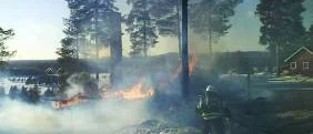 Stor brand på campingen i Harads