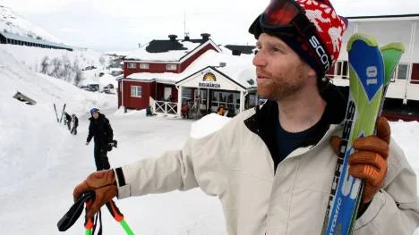 Fabian Rimfors har varit på besök i  Riksgränsen för att berätta om sin gammelmorfar Olle Rimfors.