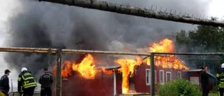 Brand efter blixtnedslag