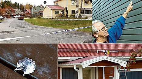 Ett stort område spärrades av omgående. De som bor i kvarteret tvingades åka långa omvägar för att ta sig ut.Foto: BENGT-ÅKE PERSSON