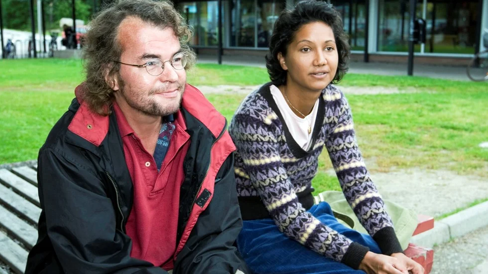 "En kryddodling att botanisera i", säger Cecilia Fransson när hon ska önska något i Hertsö centrum. Leif Nilsson talar för byggnader med rundare former.