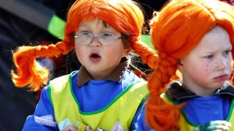 Det var en och en annan liten Pippi Långstrump som gästade förskolekarnelvalen på Örnäset.