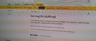 Bluffmejlen inte från Skatteverket