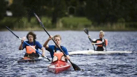 Isak Lejon, Isak Sundbom och Manne Segerlund i full fart.FOTO: simon eliasson