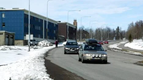 Här, längs Hjalmar Lundbohmsvägen, kommer gruvindustristängslet upp redan omkring åren 2017-2018. Då måste man avveckla gruvstadsparken som ännu inte är anlagd. FOTO: HANS STERNLUND