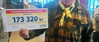 Lycklig vinnare på Postkodlotteriet