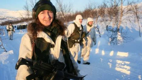 Birgitta Alvåg från Sundsvall är med i hemvärnet som har deltagit i Cold response.