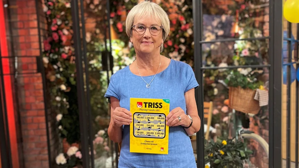 Pia Ohlsson Lind med trissvinsten.