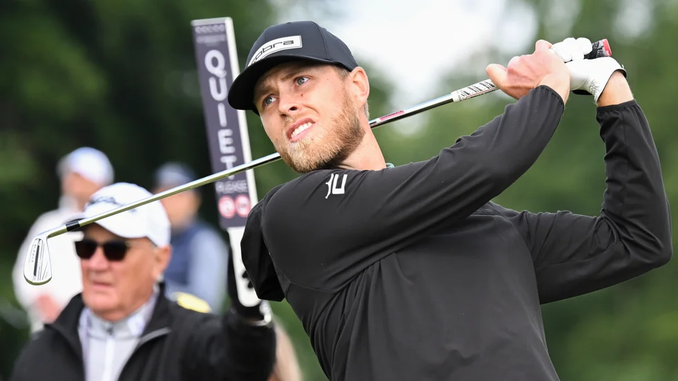Jesper Svensson är i ledning inför finalrundan av Open de France. Arkivbild.