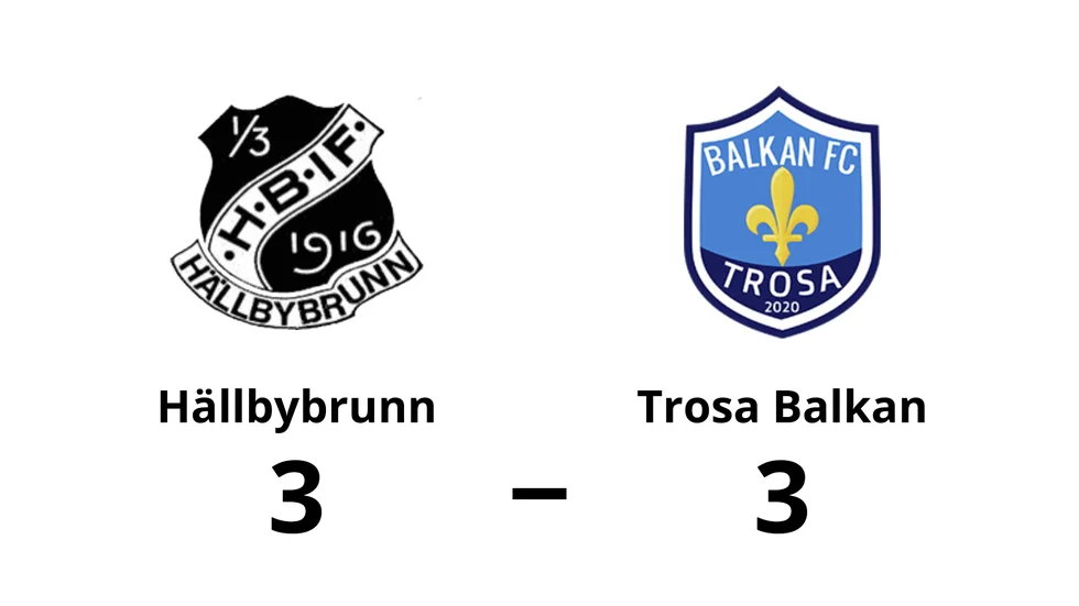 Hällbybrunns IF spelade lika mot Trosa Balkan FC
