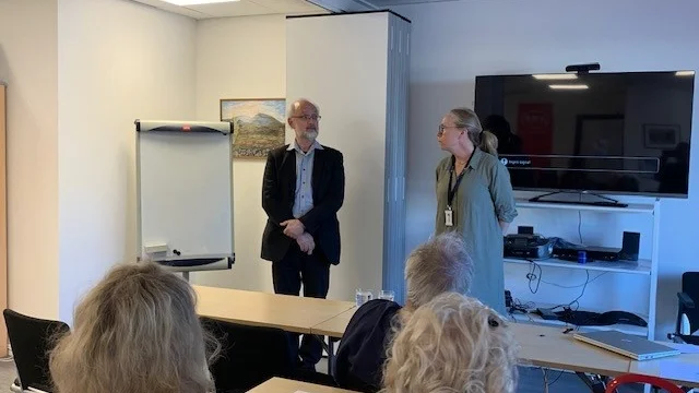 Mathias Lafolie och Regina Veräjä föreläste.
