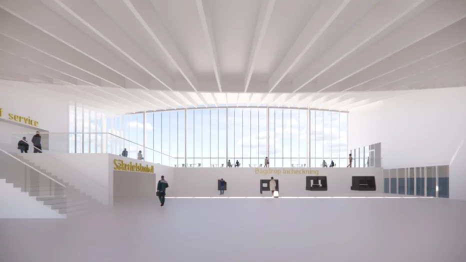 This is what a picture from the preliminary study of the new terminal looked like, as reported by Norran in the spring of 2023.