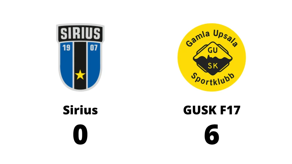 IK Sirius FK förlorade mot GUSK F17