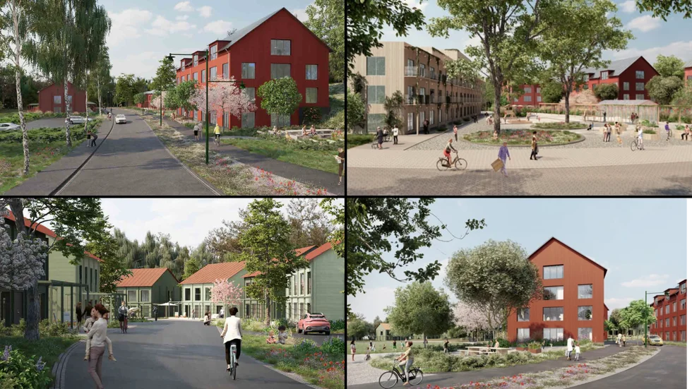 Området ska ges en lantlig småstadskaraktär. Husen får träfasader i dova färger. För att skapa "bykänsla" och främja grannsamhörighet grupperas byggnaderna och länkas samman med stigar och cykelvägar.