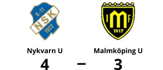 Tuff match slutade med seger för Nykvarn U mot Malmköping U