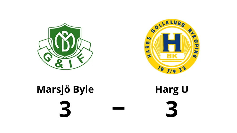 Marsjö-Byle GoIF spelade lika mot Hargs BK U