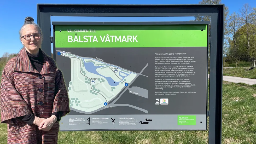 "Jag önskar inga direkta förändringar i parken. Den ska såklart hållas efter, men jag önskar inget mer än att högarna forslas bort", säger Helena Wisniewska. 