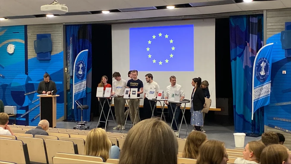 EU-debatt på Västerviks gymnasium.