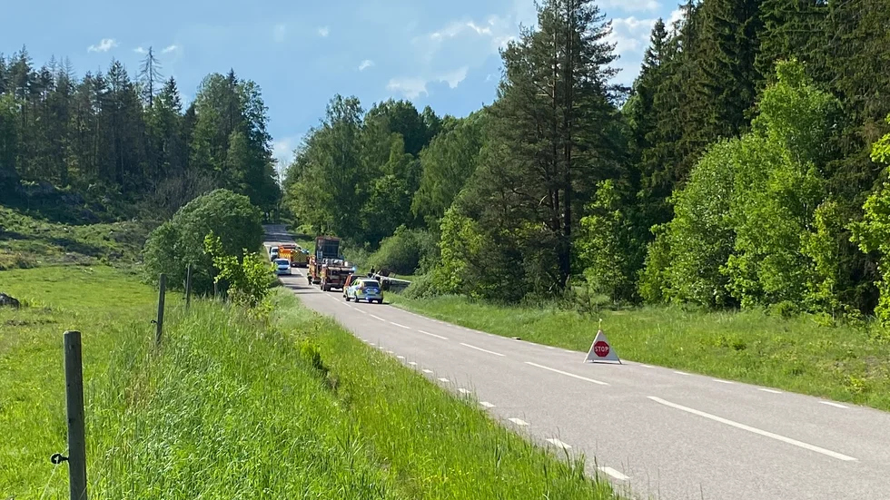 Olycka med en djurtransport nära Dalhem. 