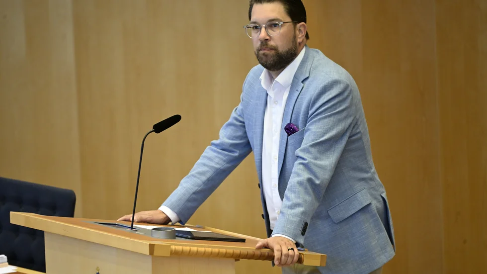 Förtroendet för Jimmie Åkesson sjunker. Arkivbild.