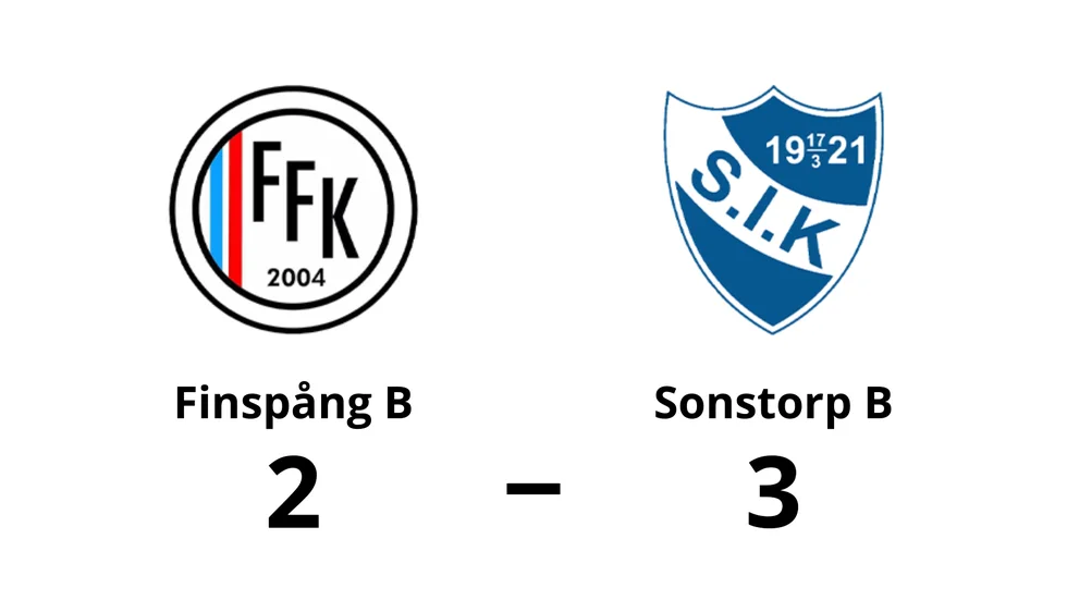 Finspångs FK B förlorade mot Sonstorps IK B