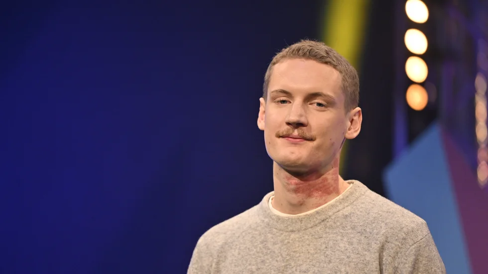 "För dig" framförs av Klaudy i Melodifestivalen i Växjö. Arkivbild.