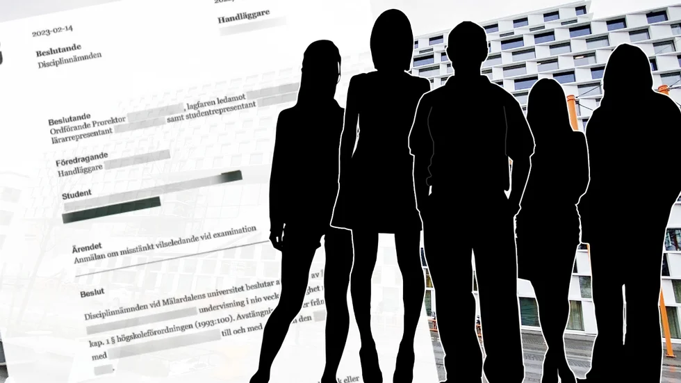 Fem studenter stängdes av i nio veckor under 2023.