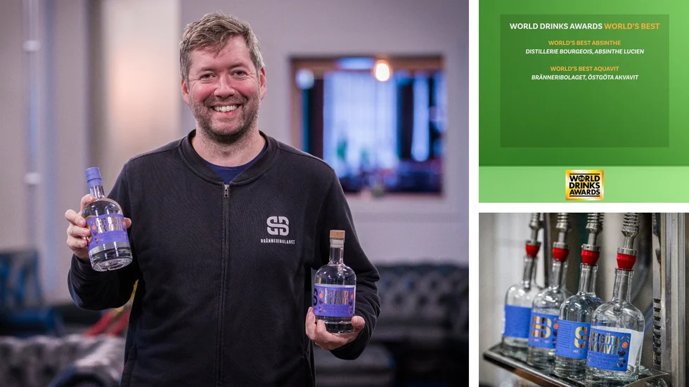 Bränneribolaget i Linköping har fått guldmedalj i World Drinks Awards. Viktor Hansen är vd och en sv grundarna. 