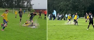 Fick byta plan – efter ösregn och lera: "Blev mer vattenpolo"