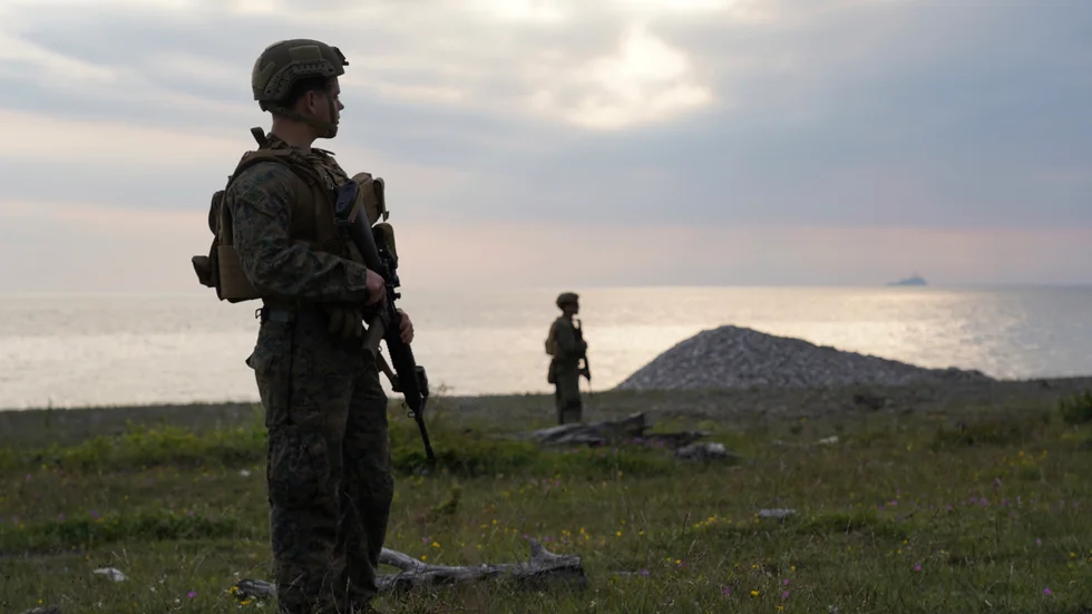 Amerikanska soldater på Gotland under övningen Baltops på Gotland 2022.