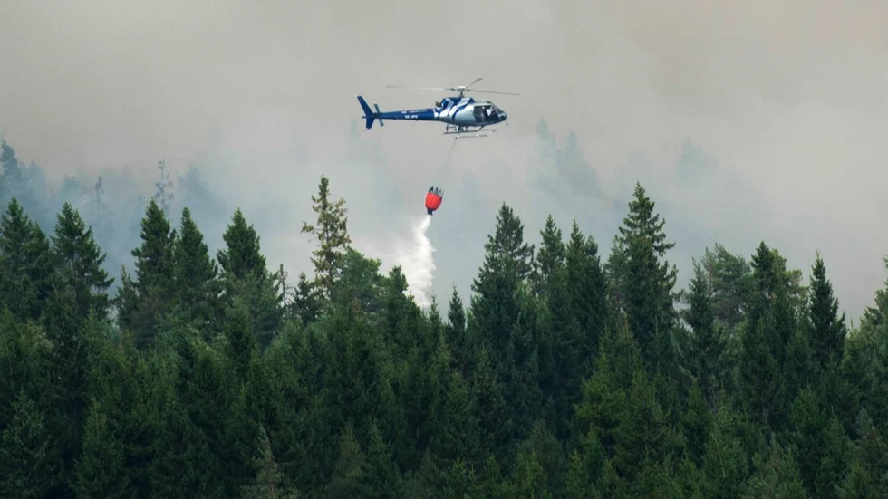 Risken för skogsbrand är nu stor eller mycket stor i hela Östergötland. (Bilden togs i Västmanland 2014.)