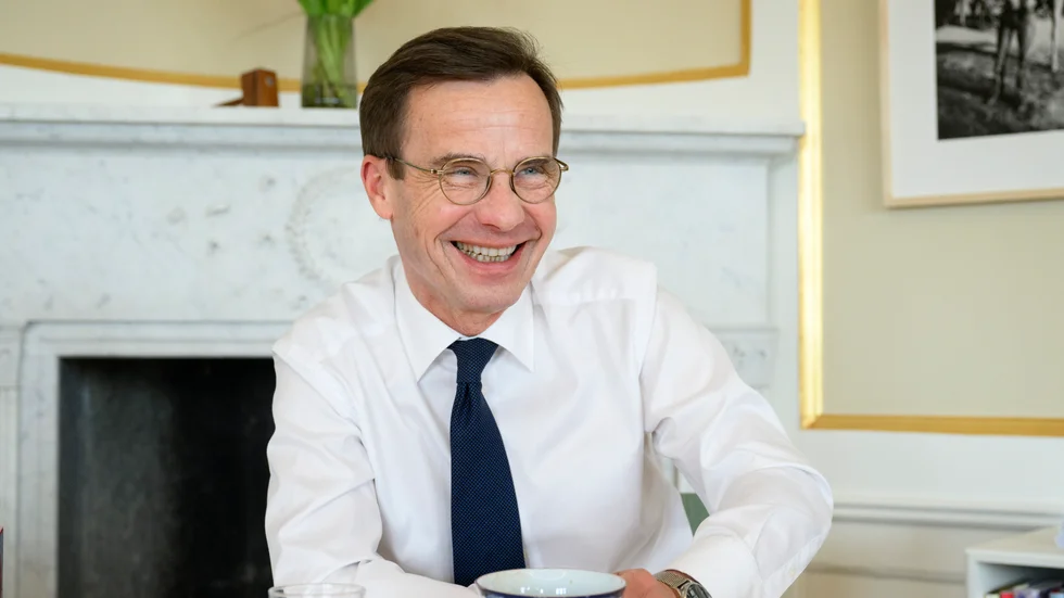 Moderatledaren Ulf Kristersson kan glädjas över väljarnas ökade stöd. Arkivbild.