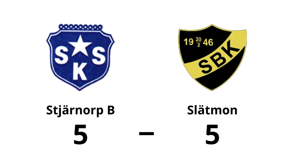 Stjärnorps SK B spelade lika mot Slätmons BK