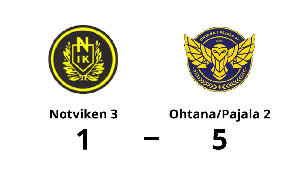 Notvikens IK 3 förlorade mot Ohtana/Pajala FF 2
