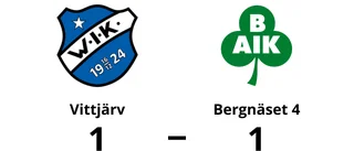 Bergnäset 4 kryssade på bortaplan mot Vittjärv