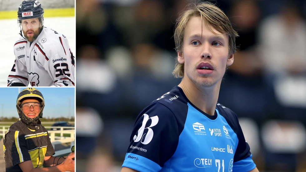 Filip Stjernberg (stora bilden) kan hamna i Visby IBK kommande säsong. Han är en av spelarna som klubben uppvaktar. Uppe till vänster: Niklas Dahlberg är öppen för en återkomst i Visby Roma, men stänger inga dörrar om förutsättningarna är de rätta. Nere till vänster: Eva Lundahl får chansen i EM senare i april. Hon vann EM-guld 1998.