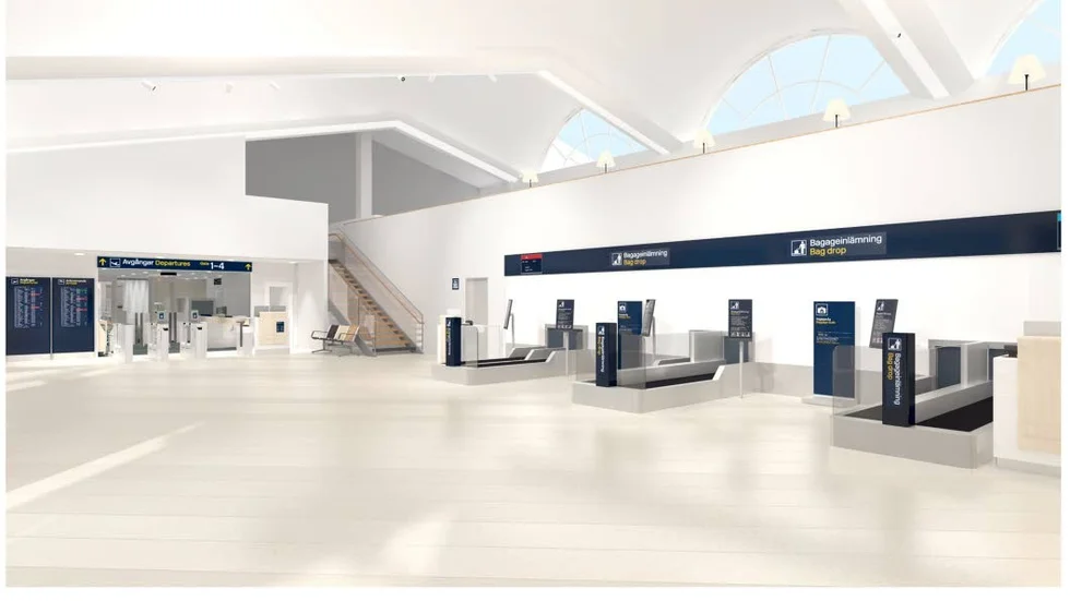 Den nya bagageinlämningen ska vara klar i början av nästa år, om allt går som Visby flygplats hoppas.