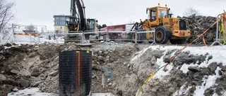 Grävproblem nedanför Hälsans hus
