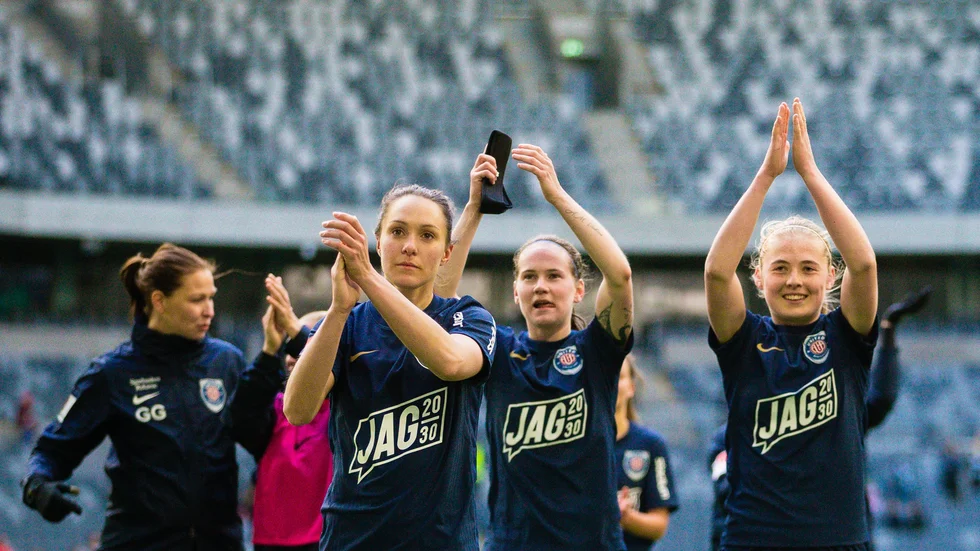 Felicia Rogic (längst fram) missade för första gången någonsin i karriären en match på grund av skada mot Linköping senast. Och 28-åringen är fortfarande inte tillbaka i full träning, med mindre än en vecka kvar till mötet med Kristianstad.
