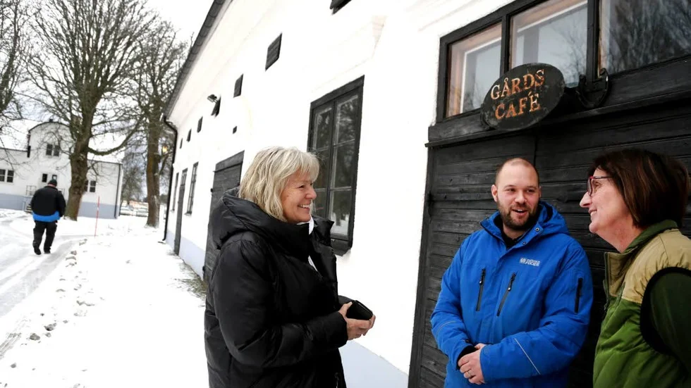 Ilse Hallgren från länsstyrelsen, Aron Widén, Fole kvarn och Maud Gardell från Lantmännen.